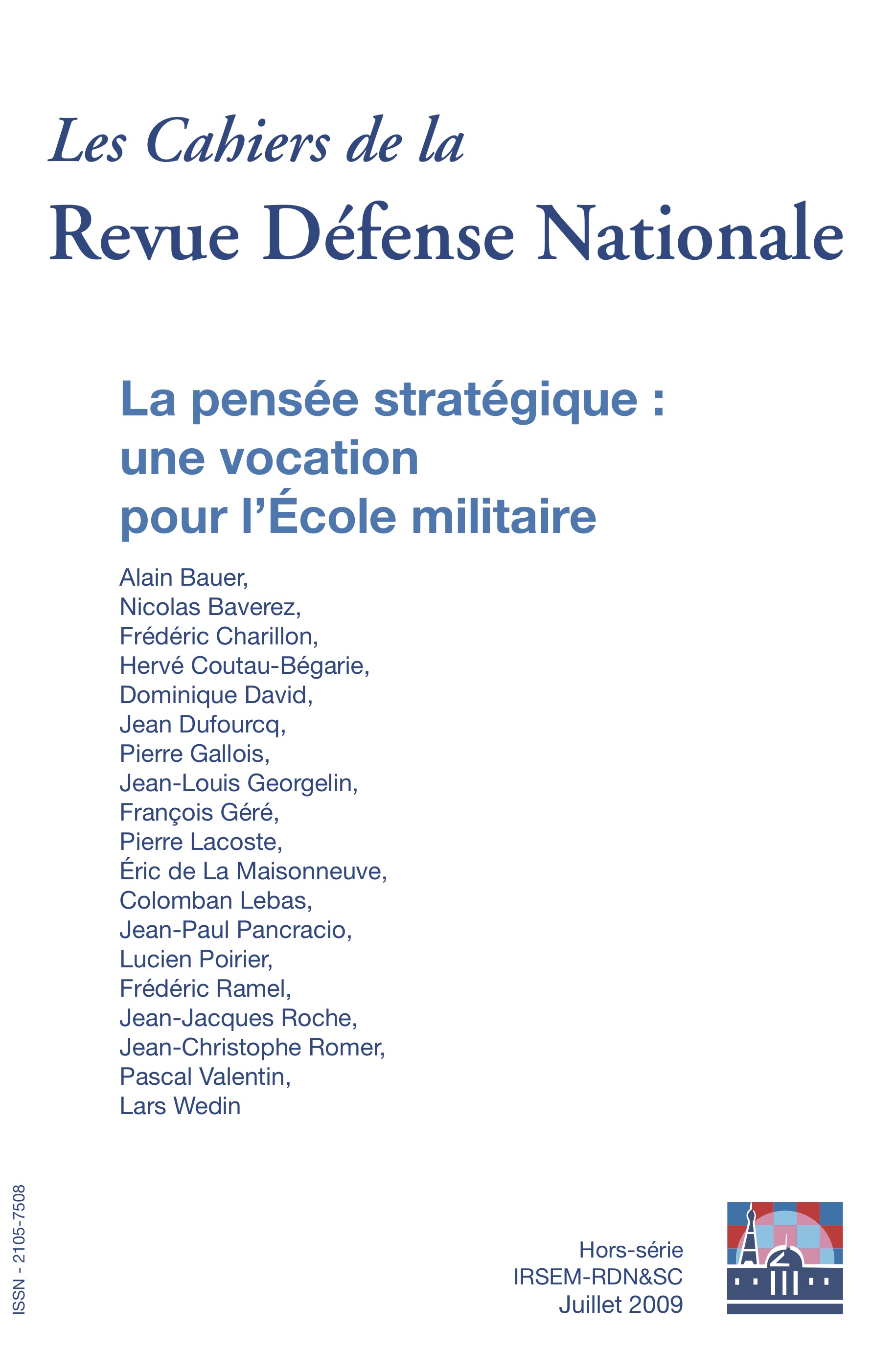 CAH000HS11 - La pens&eacute;e strat&eacute;gique : une vocation pour l'&Eacute;cole militaire